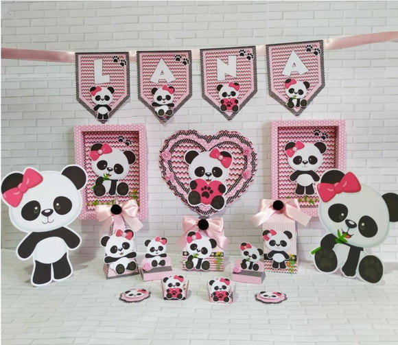 Kit Festa Um Só Bolinho Ursinha Panda