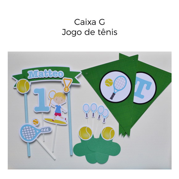 Kit Festa Jogo de Tênis - Caixa G
