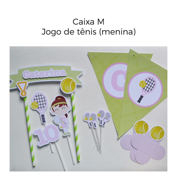 Kit Festa Jogo de Tênis Menina - Cx m