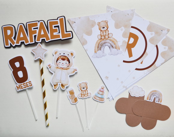 Kit Festa personalizada Ursinho