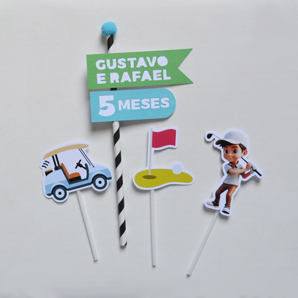 Topo de Bolo Golfe