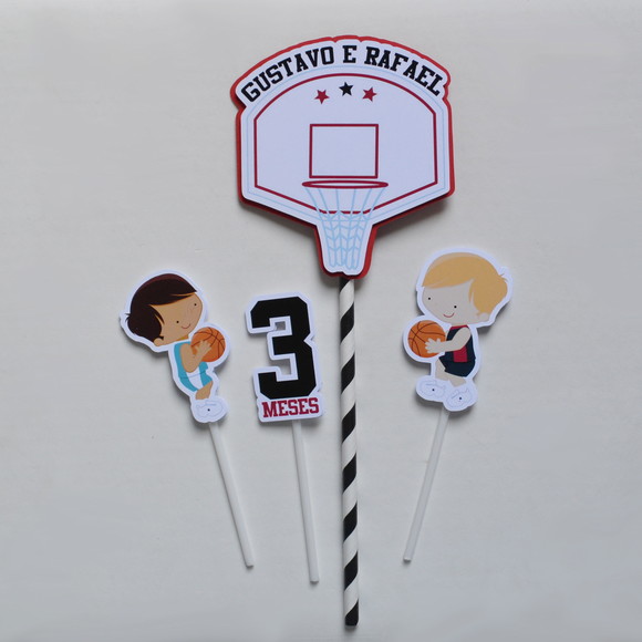 Topo de Bolo Basquete