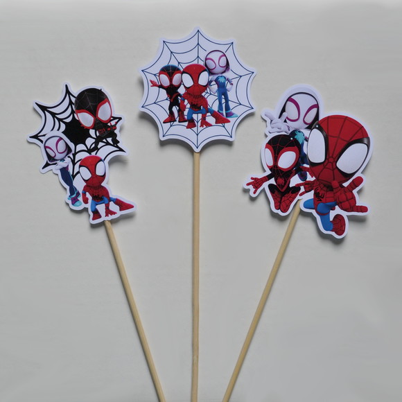 Spidey palitos Decorativos - 3 Unidades