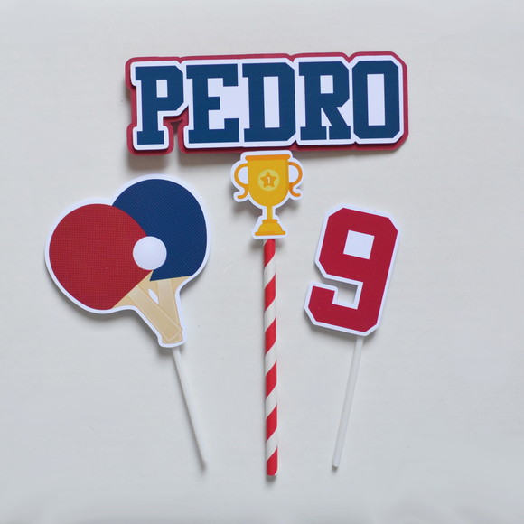 Topo de Bolo Ping Pong
