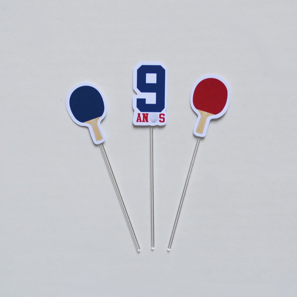 Topper de Doce personalizado Ping Pong