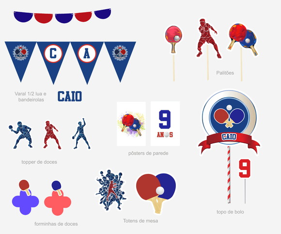 Kit Festa Ping Pong (caixa M)