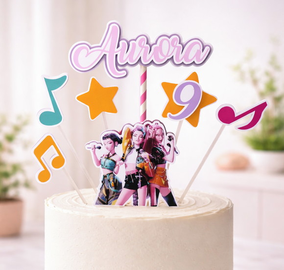 Topo de Bolo Guerreiras do K-Pop