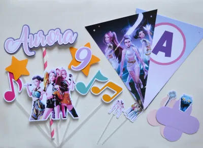 Kit Festa personalizada Guerreiras do K-pop