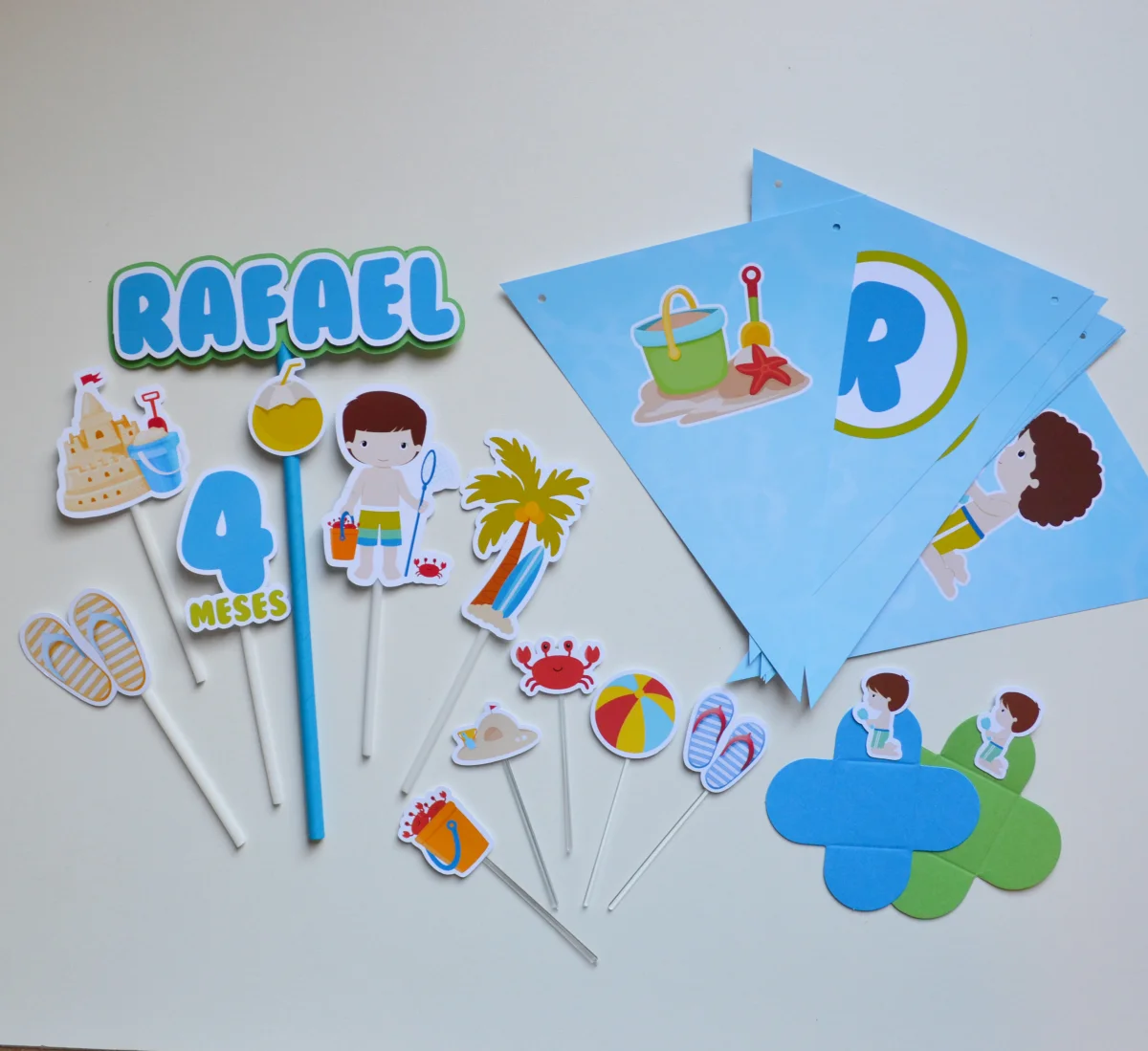 Kit Festa personalizada Praia - Imagem 1