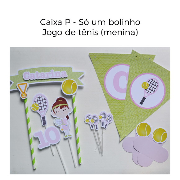 Kit Festa Jogo de Tênis Menina