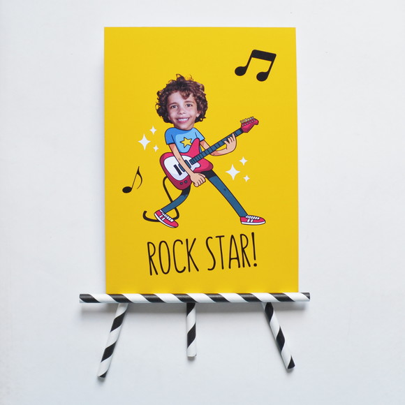 Pôster de Mesa rostinho Rock 'n Roll/Guitarra