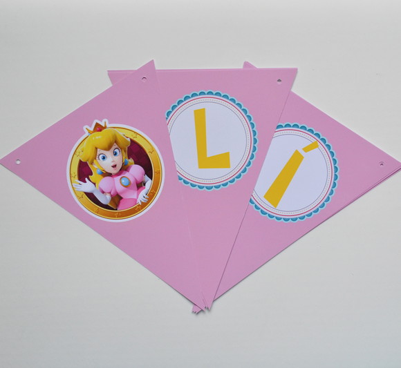 Bandeirolas Princesa Peach