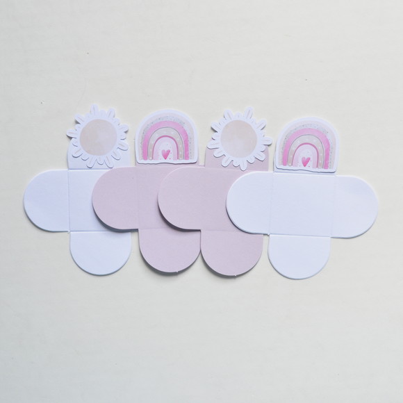 Forminha de doce Arco-iris Boho
