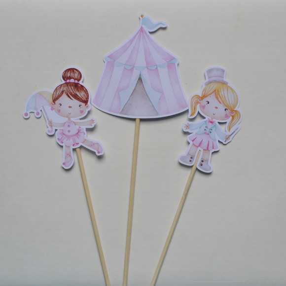 Kit Festa personalizada Circo Rosa - Imagem 3