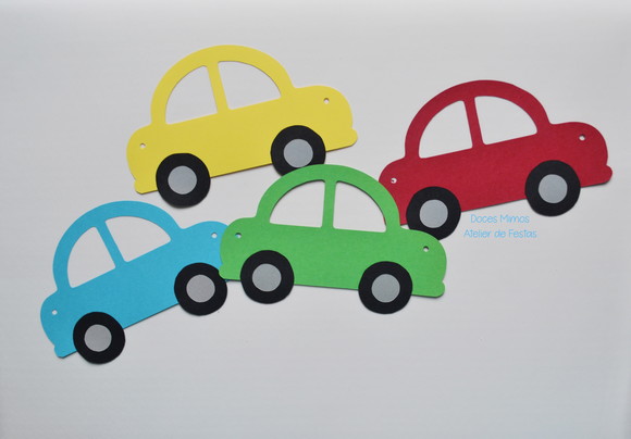 Varal Decorativo Carrinhos (8 Carrinhos) - Imagem 2