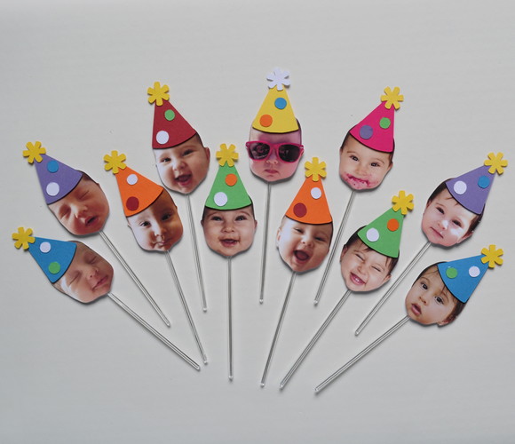 Topper 12 Rostinhos Diferentes (12 Unidades)