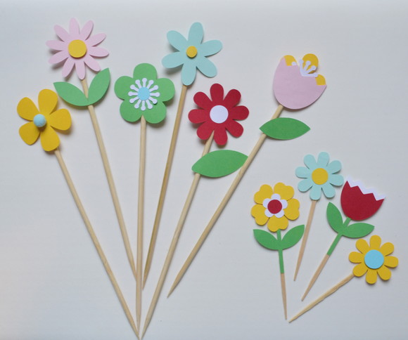 Topo de Bolo e Topper de doce tema Flores