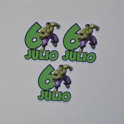 Aplique Tubete Hulk -  20 unidades