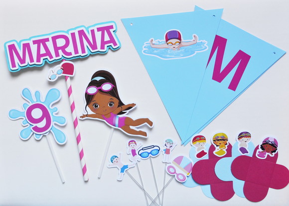 Kit Festa personalizada Natação