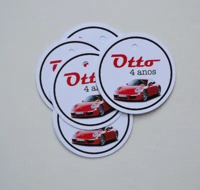 Tag lembrancinha Carros Esportivos - Porsche