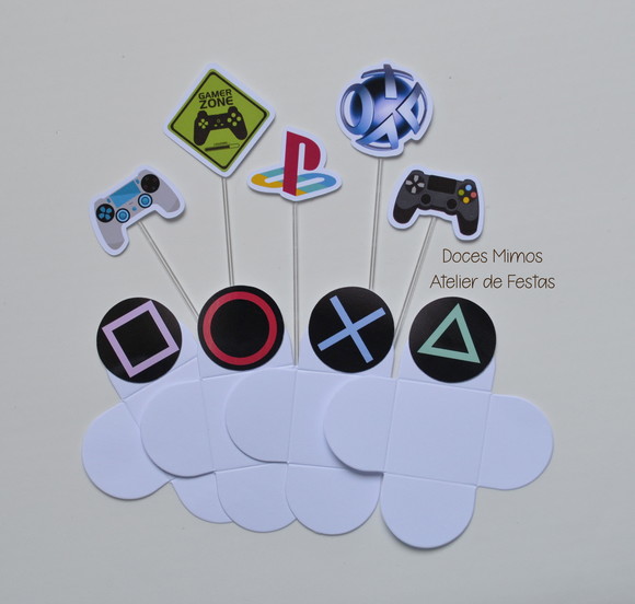 Playstation Combo Forminhas + Toppers