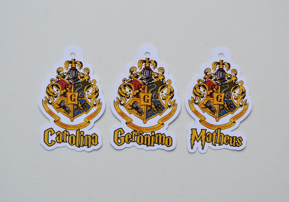 Tag Harry Potter com Nome dos Convidados - Imagem 2