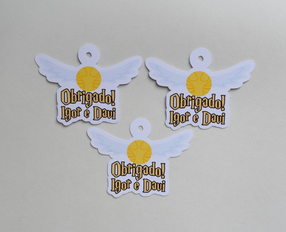 Tag Pomo de Ouro Harry Potter - 20 unidades - Imagem 2