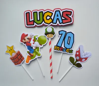 Topo de Bolo Super Mario Bros