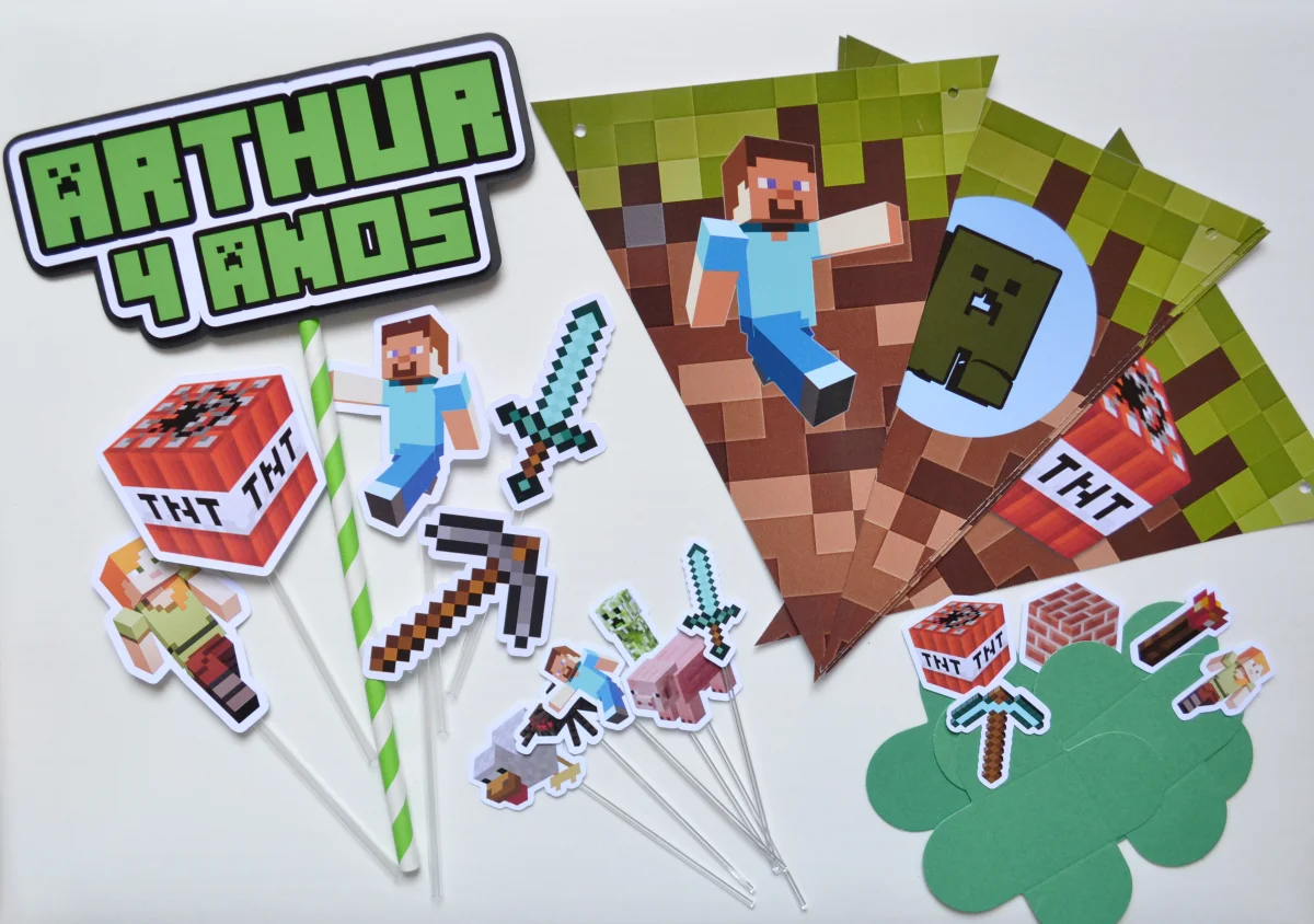 Kit Festa personalizada Minecraft