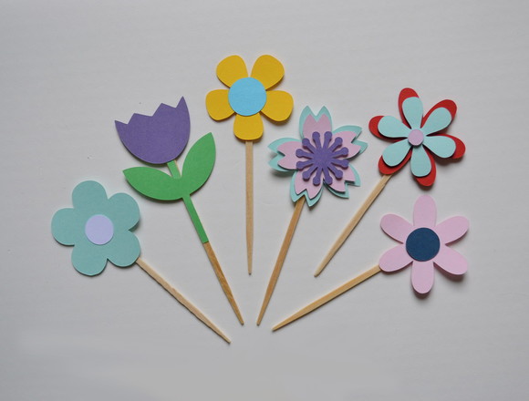 Topper de doce Flores - 20 Unidades