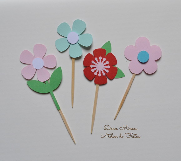Topper Flores - 20 Unidades
