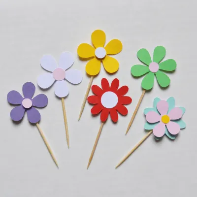 Topper de doce Flores - 20 Unidades