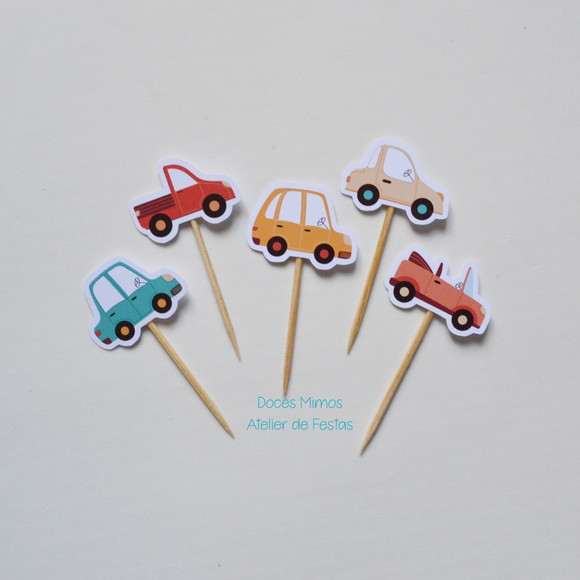Topper de Doces Carrinhos