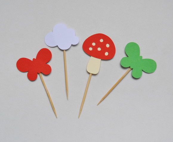Topper de Doce Cogumelo/floresta (20 Unidades)