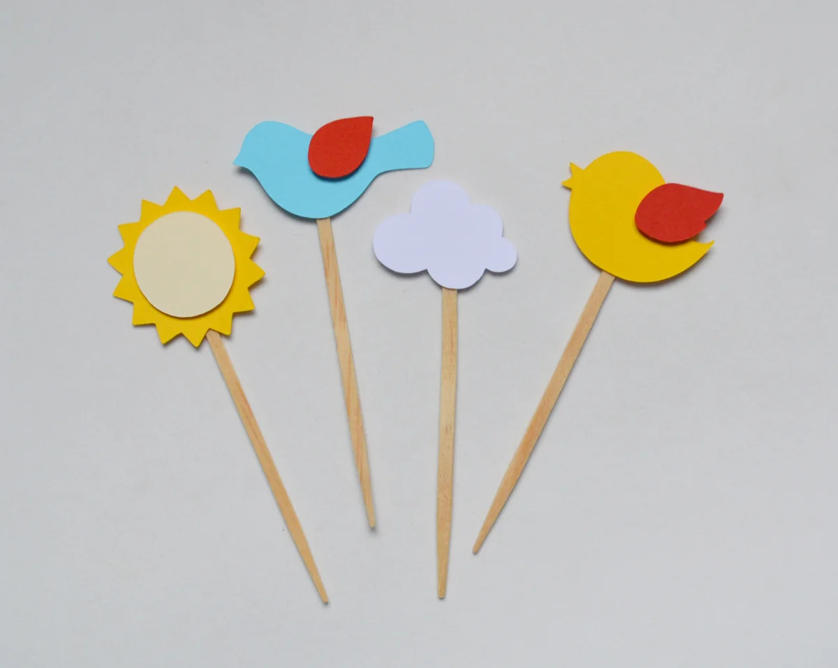 Topper de Doces Passarinhos (20 Unid.) - Imagem 1