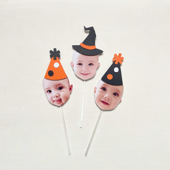 Topper Rostinho Halloween (12 Unidades)