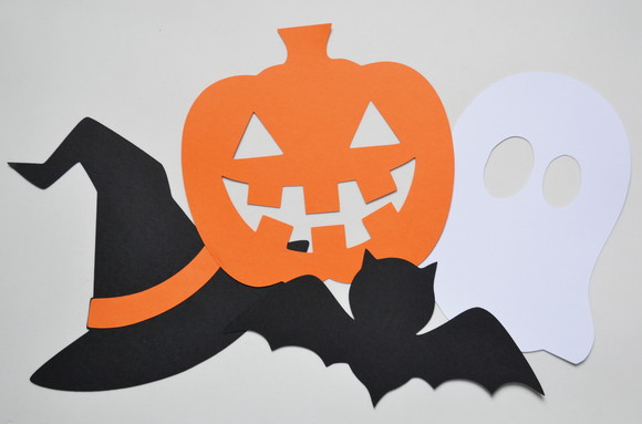 Halloween 15 cm apliques de parede ou painel (8 Unidades)