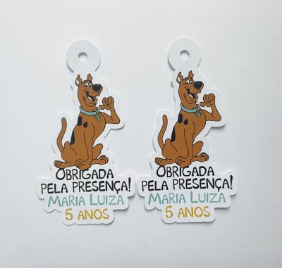 Tag lembrancinha Scooby Doo - 20 unidades