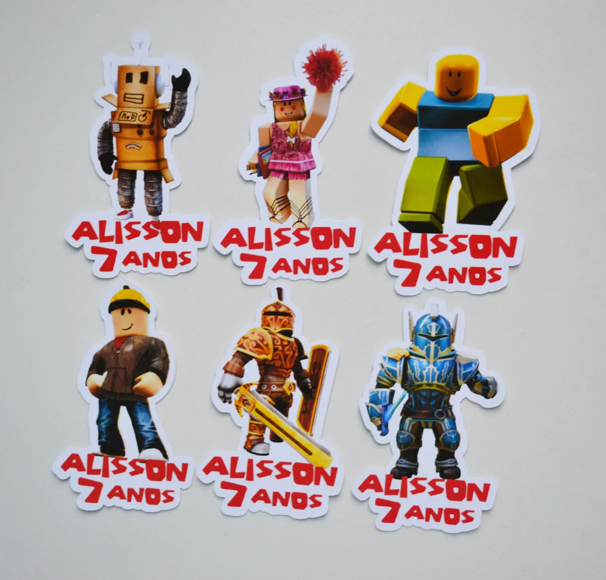 Aplique Tubete Roblox - 20 unidades - Imagem 1