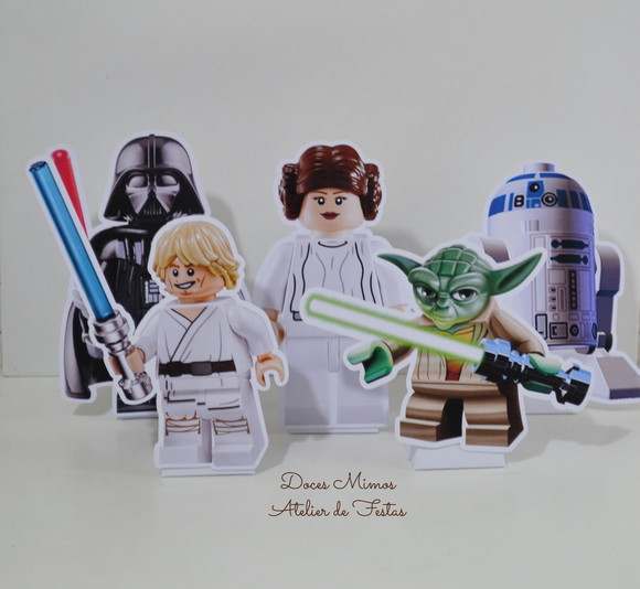 Totem de Mesa c/ Caixa Pirâmide Star Wars Lego