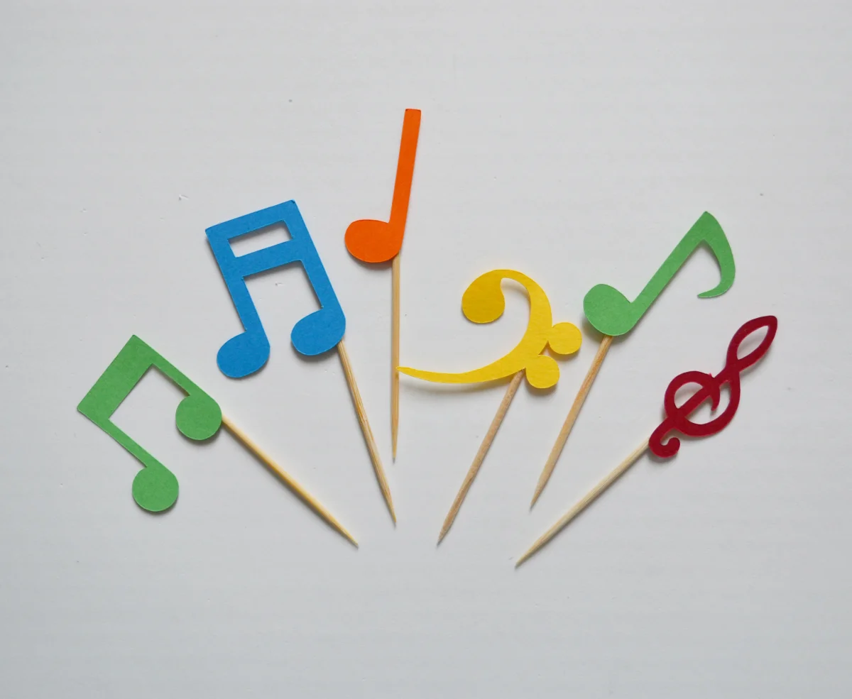 Topper de Doce Notas Musicais - 20 Unidades - Imagem 1