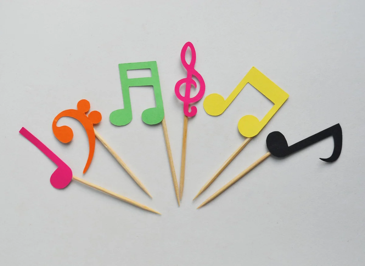 Topper de Doce Notas Musicais - 20 Unidades - Imagem 3