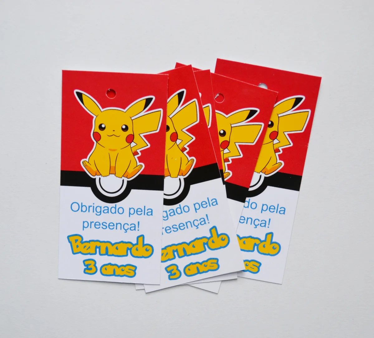 Tag lembrancinha Pokémon - 20 unidades - Imagem 1