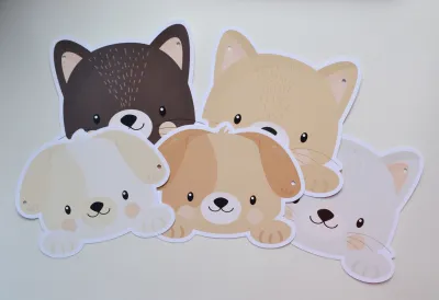Varal Decorativo Pet - Gatinhos e Cachorrinhos