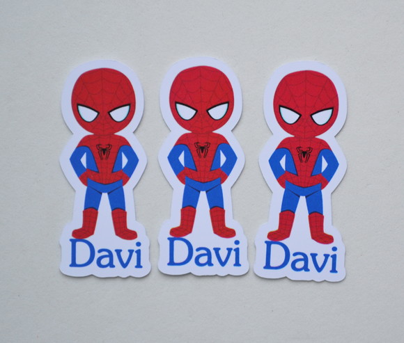 Aplique Tubete Homem Aranha 20 unidades