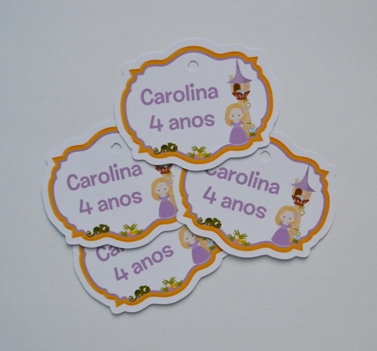 Tag lembrancinha Rapunzel - 20 unidades - Imagem 1