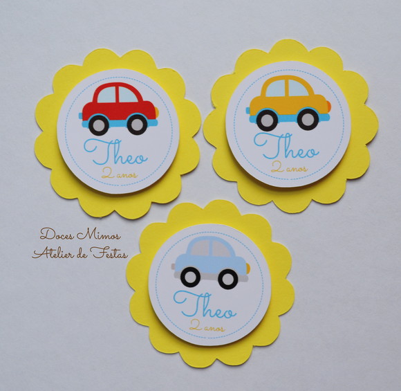 Apliques Carrinhos 3d - Imagem 3