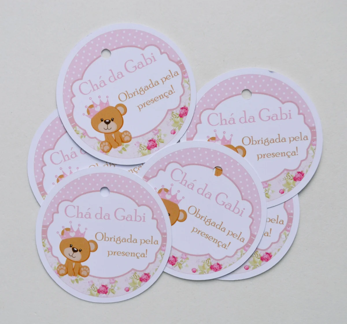 Tag lembrancinha Ursinha Princesa - Imagem 1
