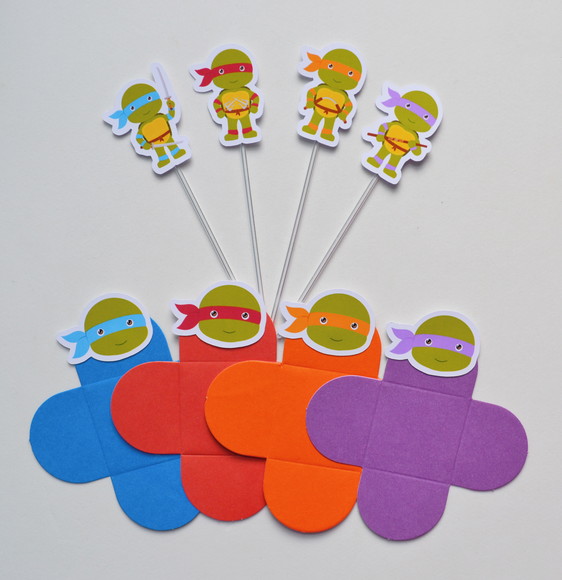 Tartarugas Ninja Combo Forminhas + Toppers