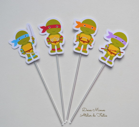 Topper p/ Doces Tartarugas Ninja